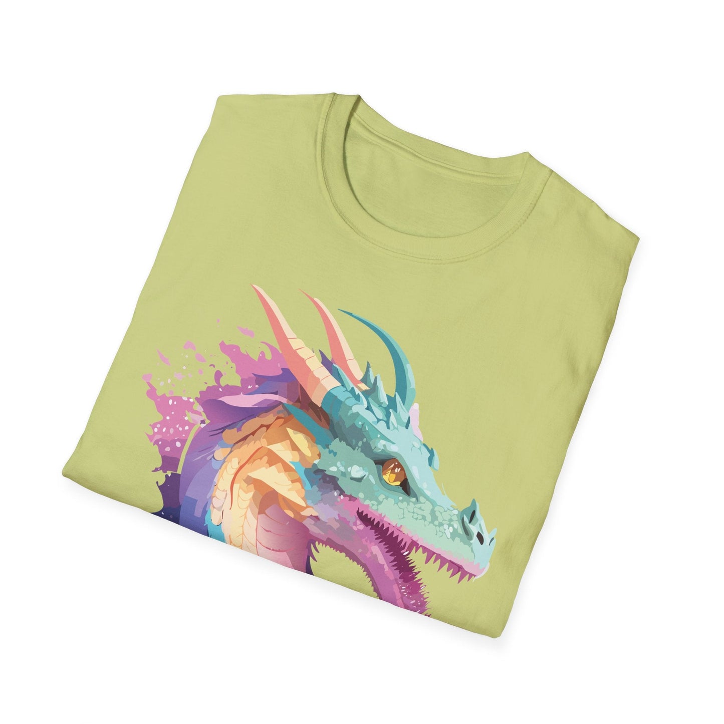 Dragon Graphic Tee Unisex Short Sleeve Dragon Shirt With Animal Design Gildan SoftStyle 64000