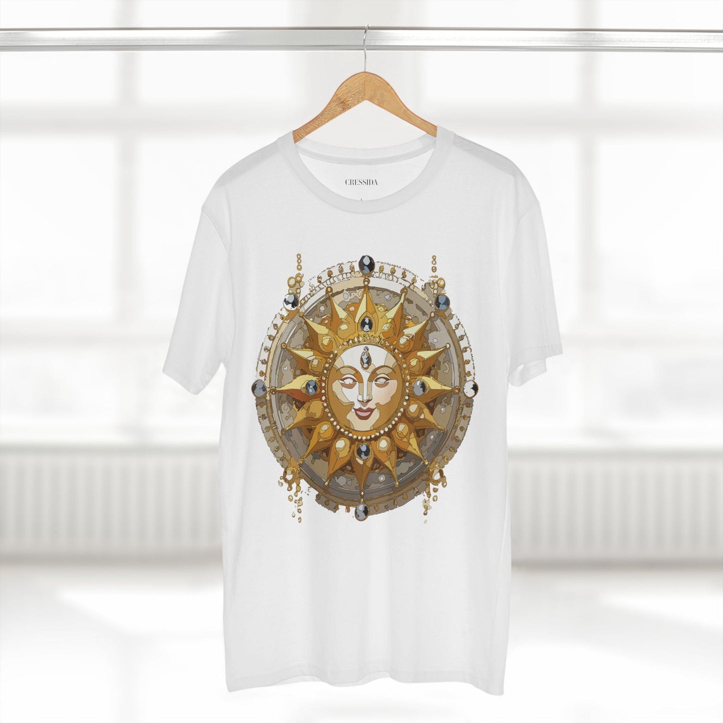 Gold Sun Graphic Unisex 100 Cotton T-Shirt with Golden Art Design 9