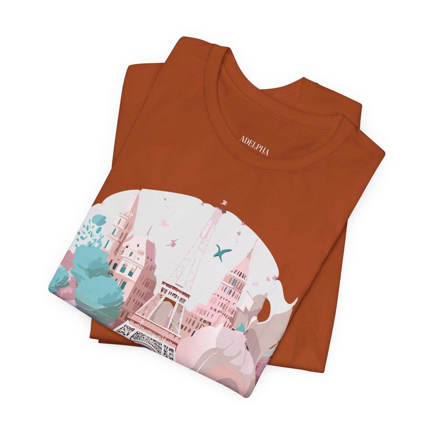 Paris Tourist Shirt Graphic Tee Unisex Jersey Short Sleeve Adelpha Vintage Art Design
