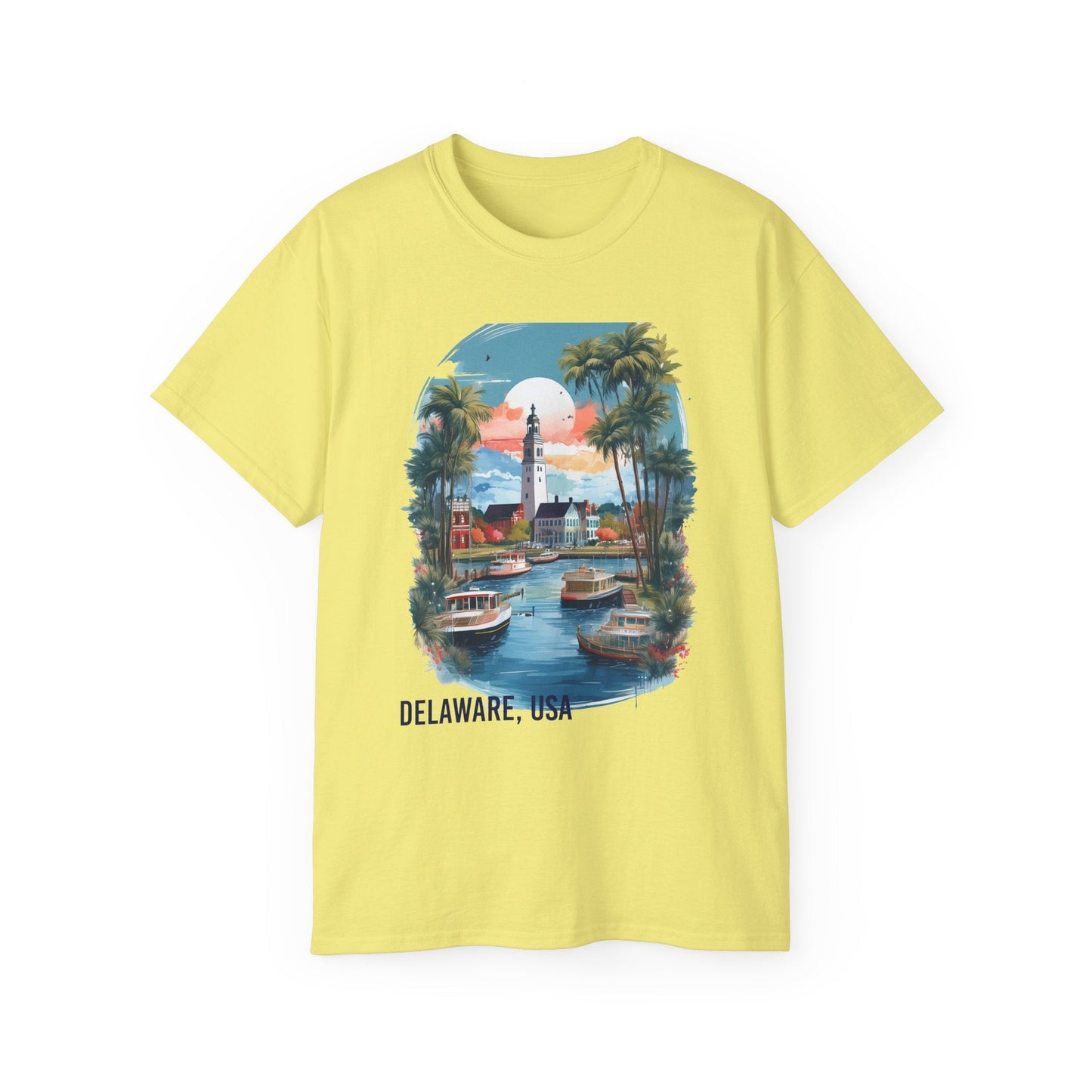 Delaware Graphic Unisex Cotton T‑Shirt 2
