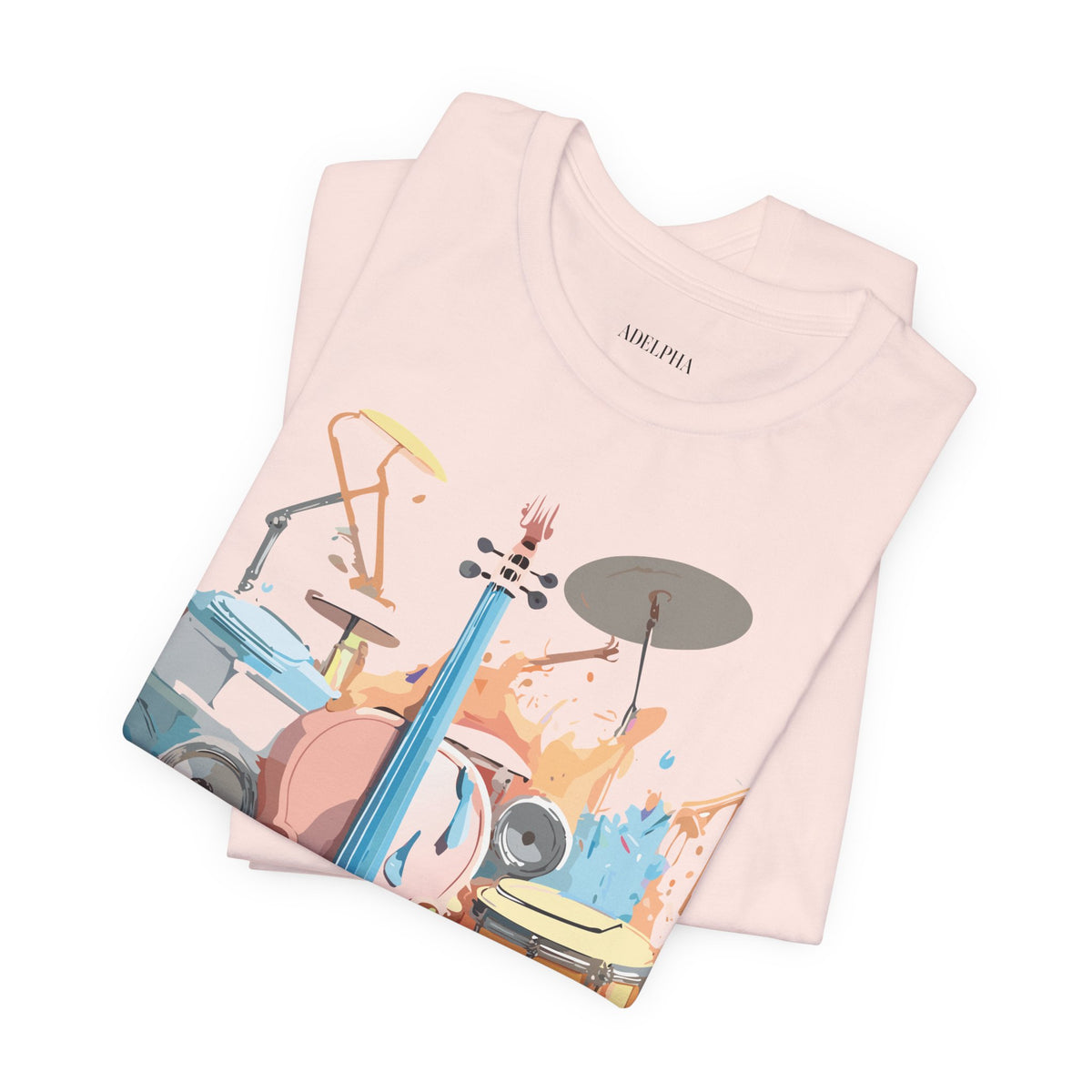 Music Graphic Unisex Cotton Bella+Canvas Tee with Art Design m117