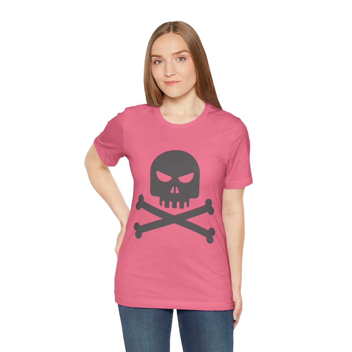 Unisex-T-Shirt aus Baumwolle mit Totenkopf