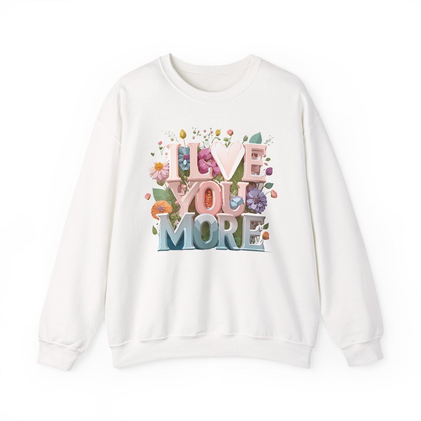 Floral Love Sweatshirt Unisex Crewneck Valentine Day Floral Print Cozy Winter Wear