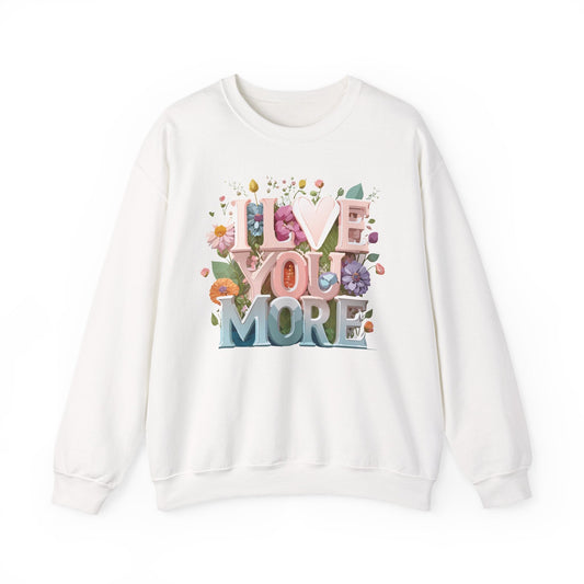 Floral Love Sweatshirt Unisex Crewneck Valentine Day Floral Print Cozy Winter Wear