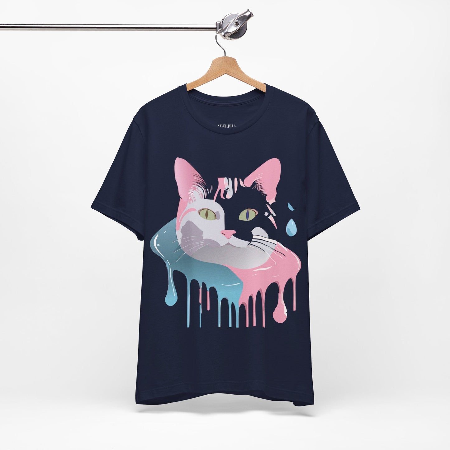 Cat Graphic Tee Unisex Short Sleeve T Shirt Adelpha Vintage Inspired Design