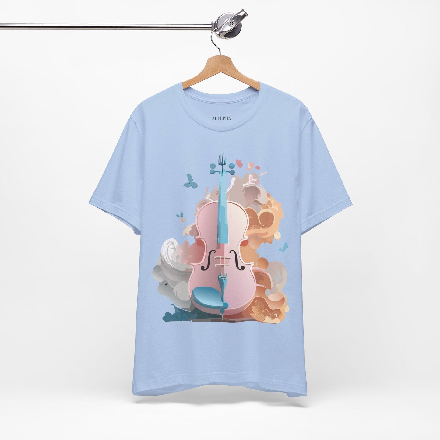 Music Graphic Unisex 100 Cotton Vintage Art with Musical Elements Tee 7