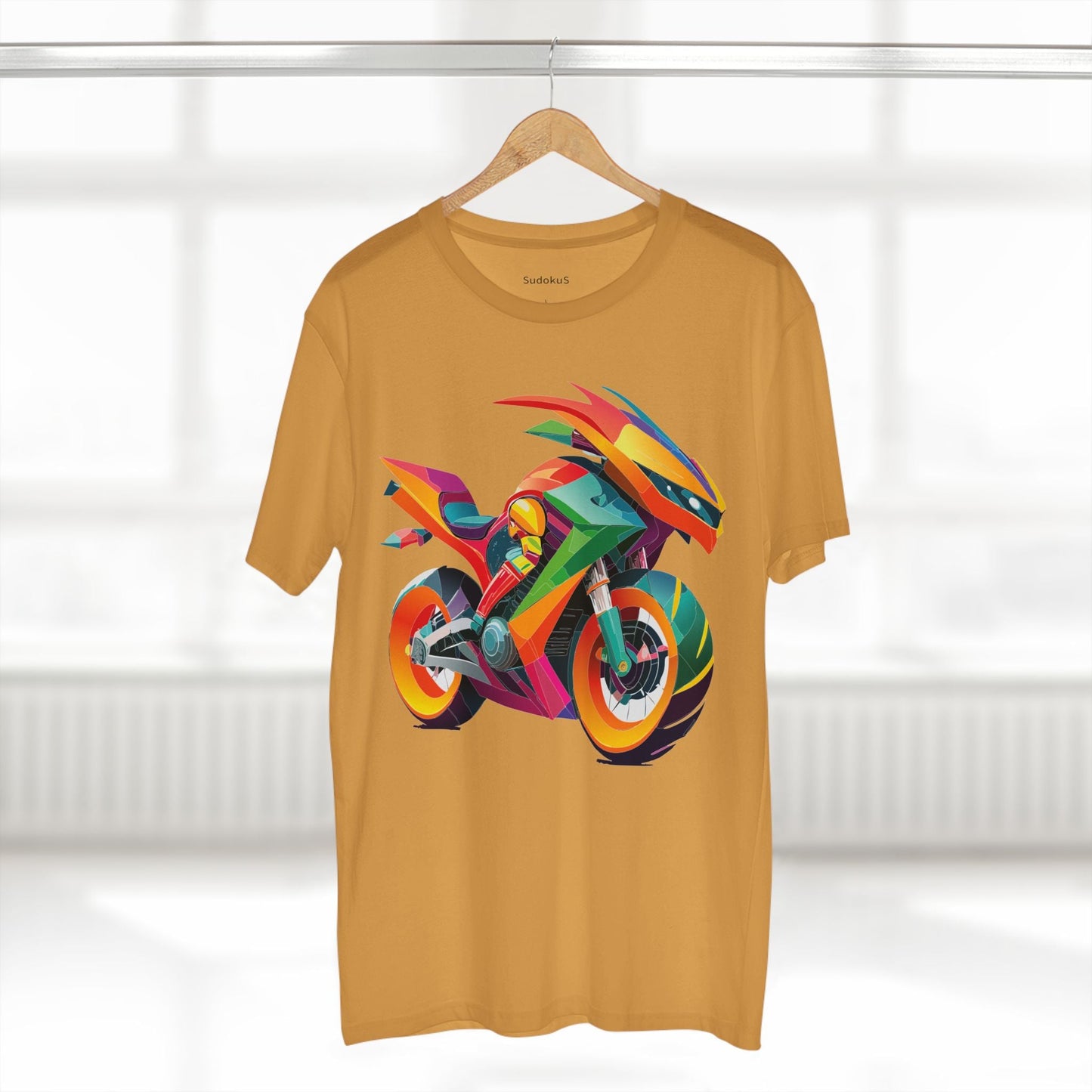 Moto Bike Graphic Unisex 100 Cotton Staple Tee 9