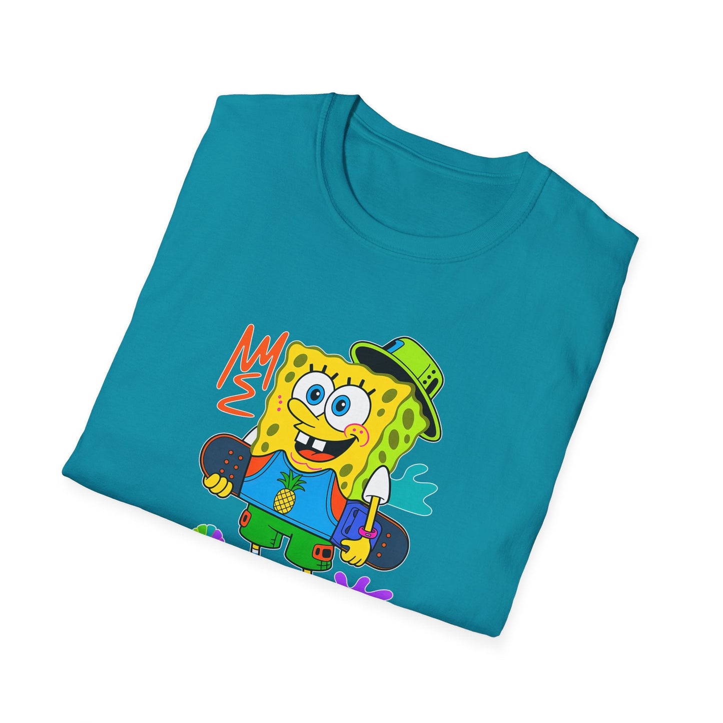 Unisex Cartoon T Shirt With Animals Animation Tee Softstyle Gildan 64000 Cotton Fabric
