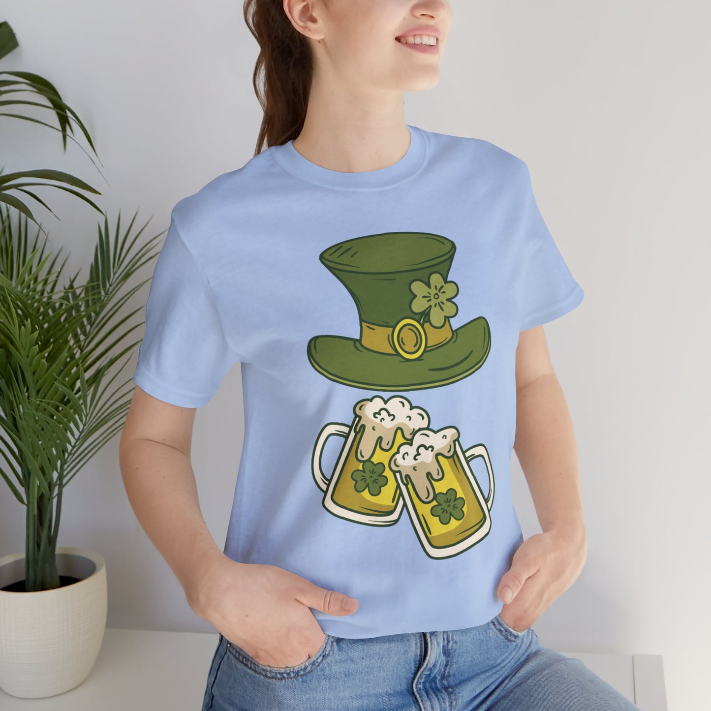 Unisex Cotton Tee Shirt with Lucky Prints