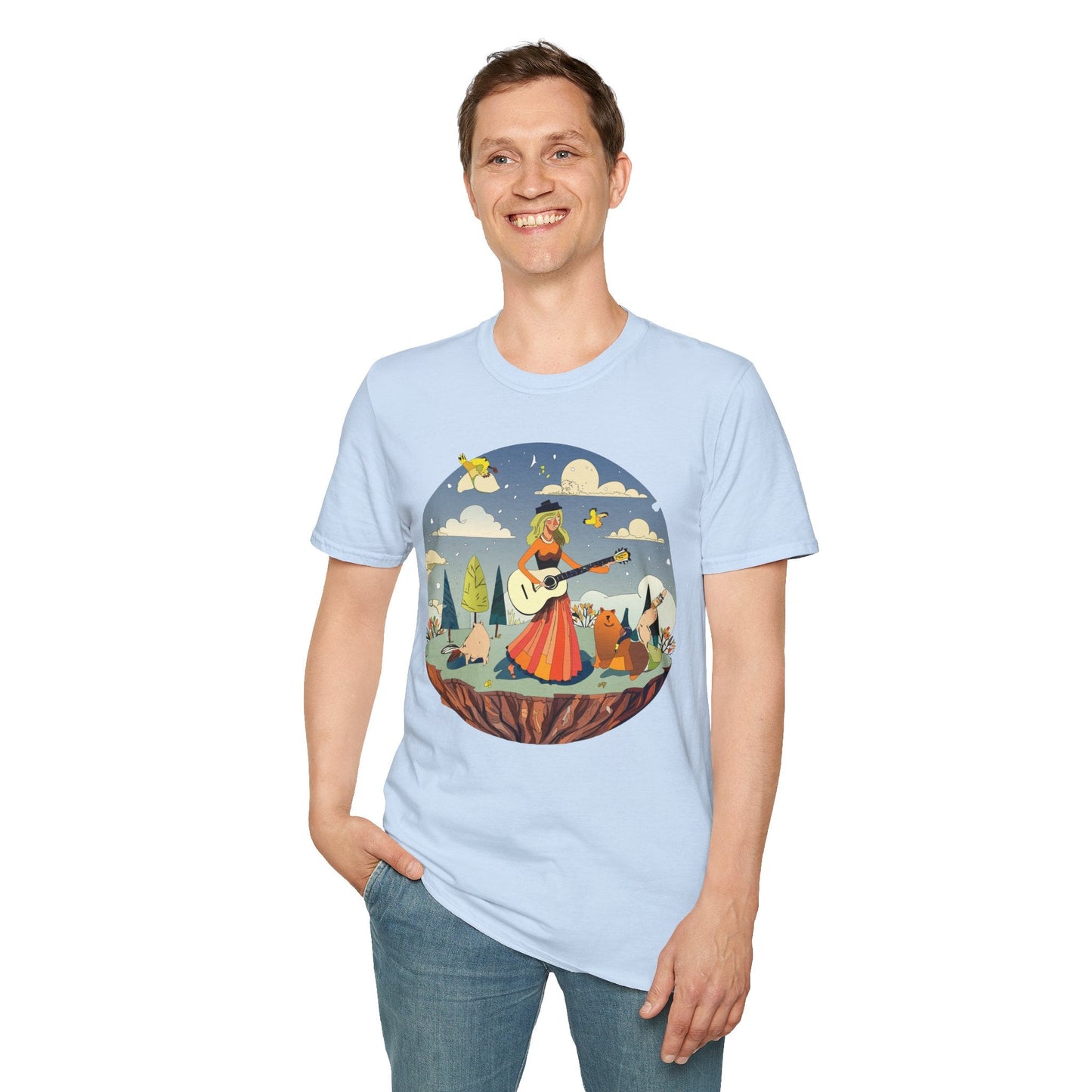 Womens Graphic T Shirt Art Design Tee Unisex SoftStyle Gildan 64000 100 Percent Cotton