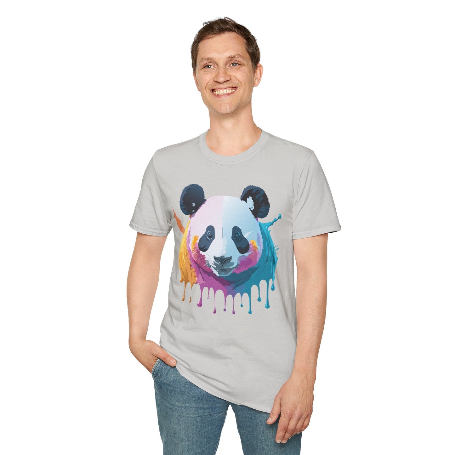Panda Shirt Unisex T Shirt Softstyle Gildan 64000 100 Percent Ring Spun Cotton Animal Tee