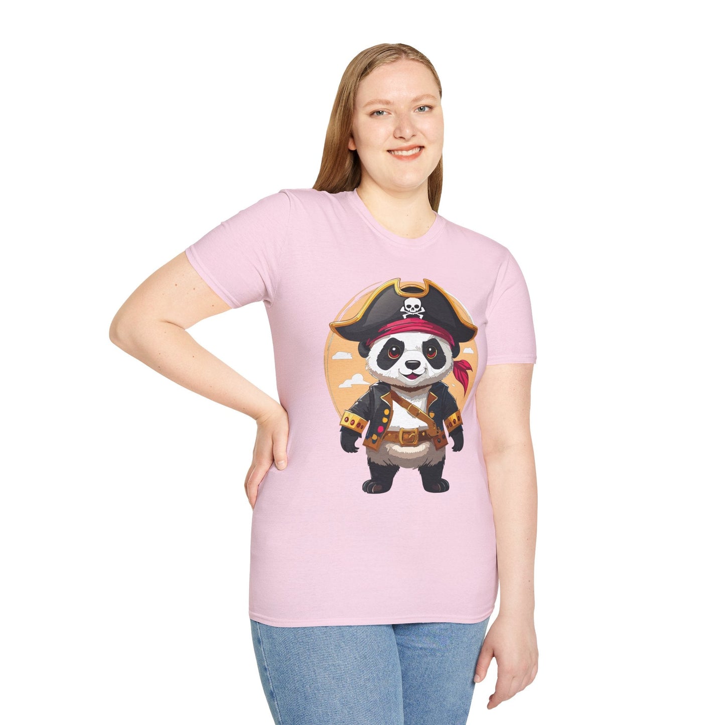 Panda Shirt Unisex T Shirt With Panda Animal Tee Animals Gildan Softstyle 64000 Cotton