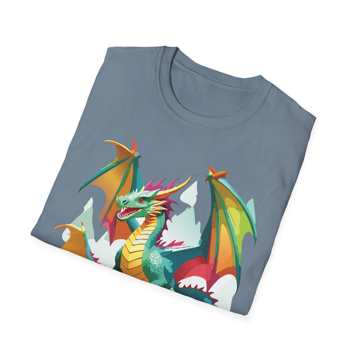 Dragon Graphic Unisex Cotton Softstyle Art Design Tee With Animals 2