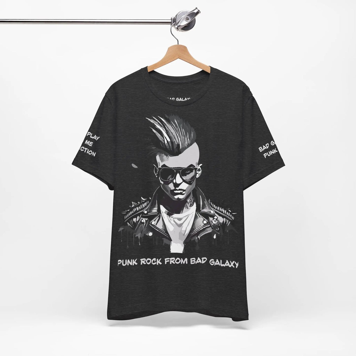 Punk Rock Tee Shirt From Bad Galaxy Made To Order 100 Percent Cotton USA Eco Friendly Inks