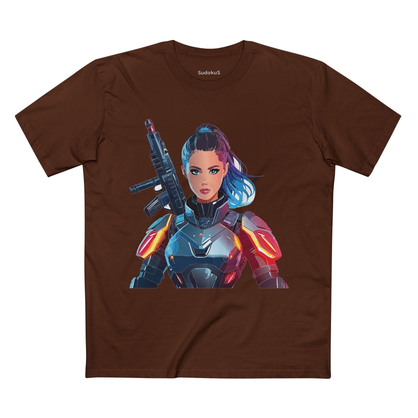 Army-woman Graphic Unisex 100 Cotton Staple Tee 15