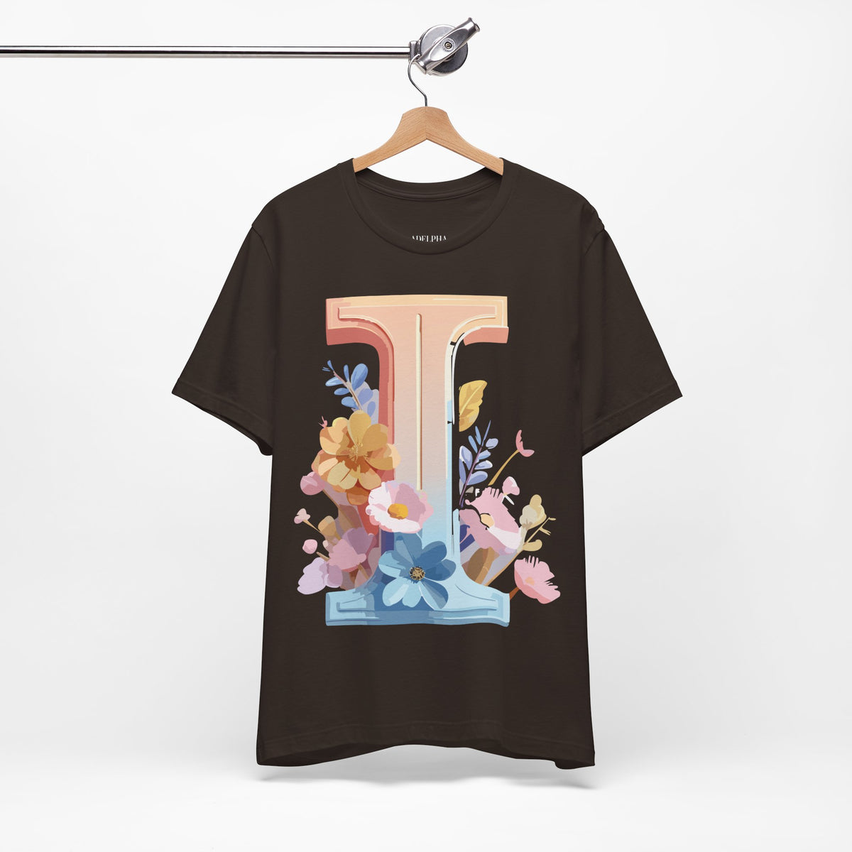Letter I Graphic Unisex Cotton Bella+Canvas Tee with Art Letter Design