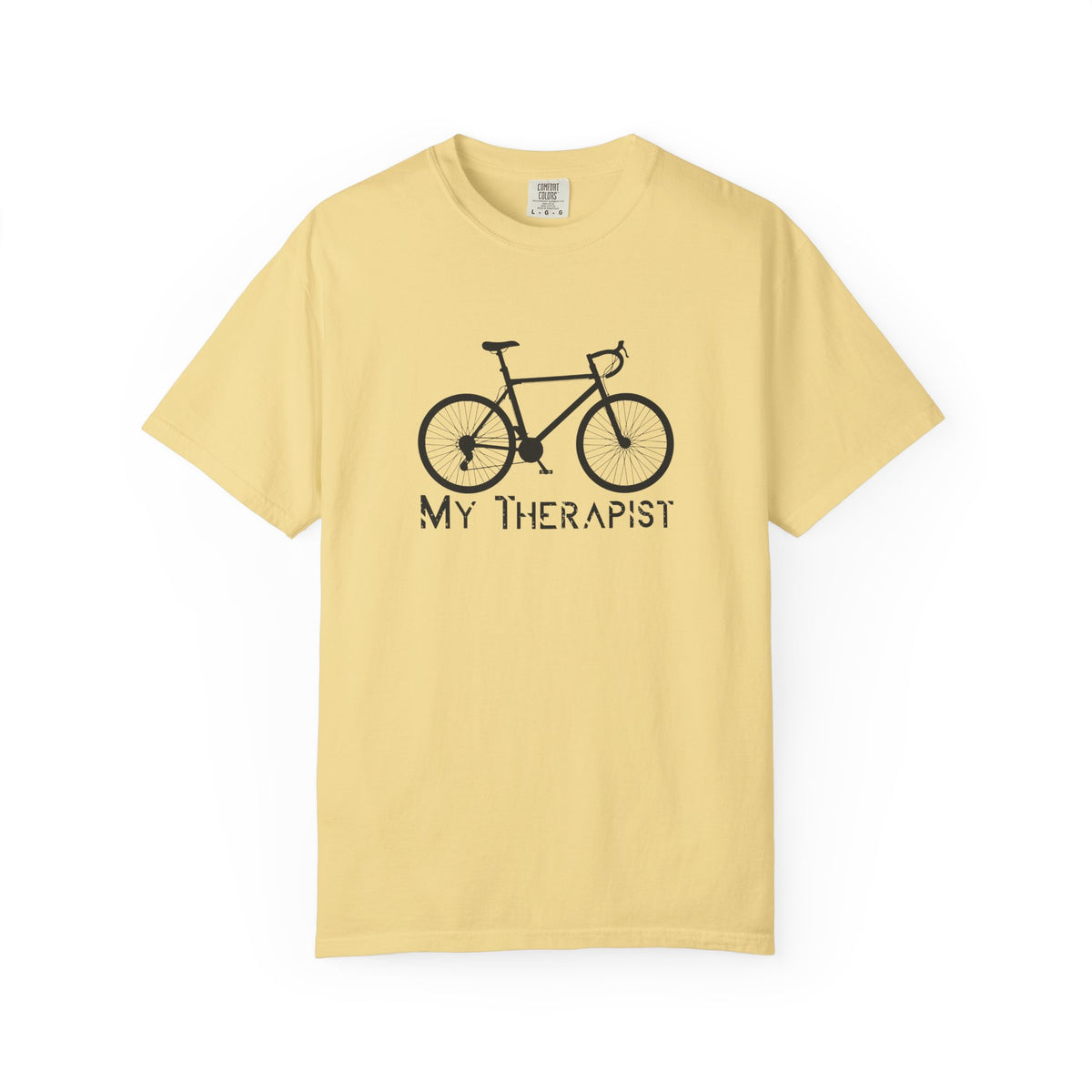 Bicycle My Therapist Bike Cycling Unisex Comfort Colors Garment-Dyed Heavyweight 100 Cotton Art Design T-Shirt w59