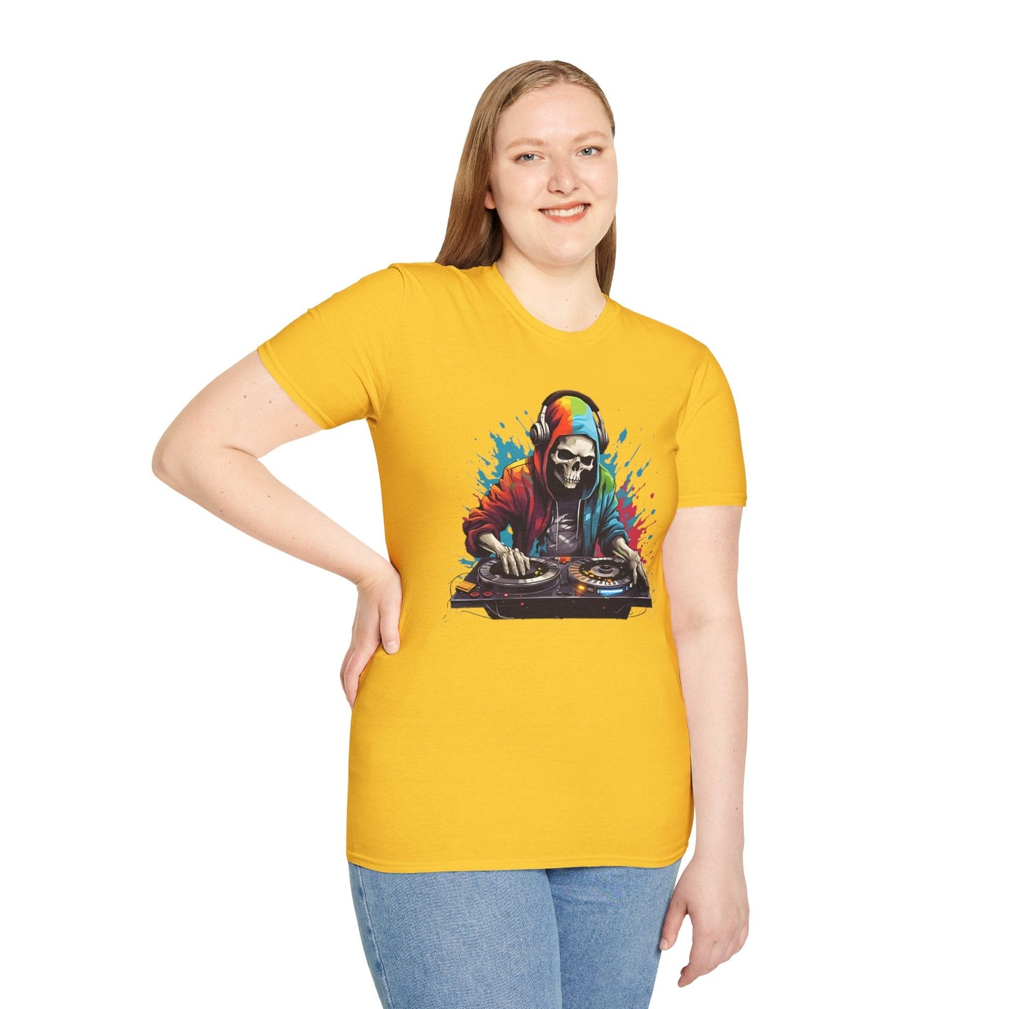 Skull T Shirt Unisex Skeleton Tee 100 Cotton Softstyle Gildan 64000 Graphic Tee Artwork