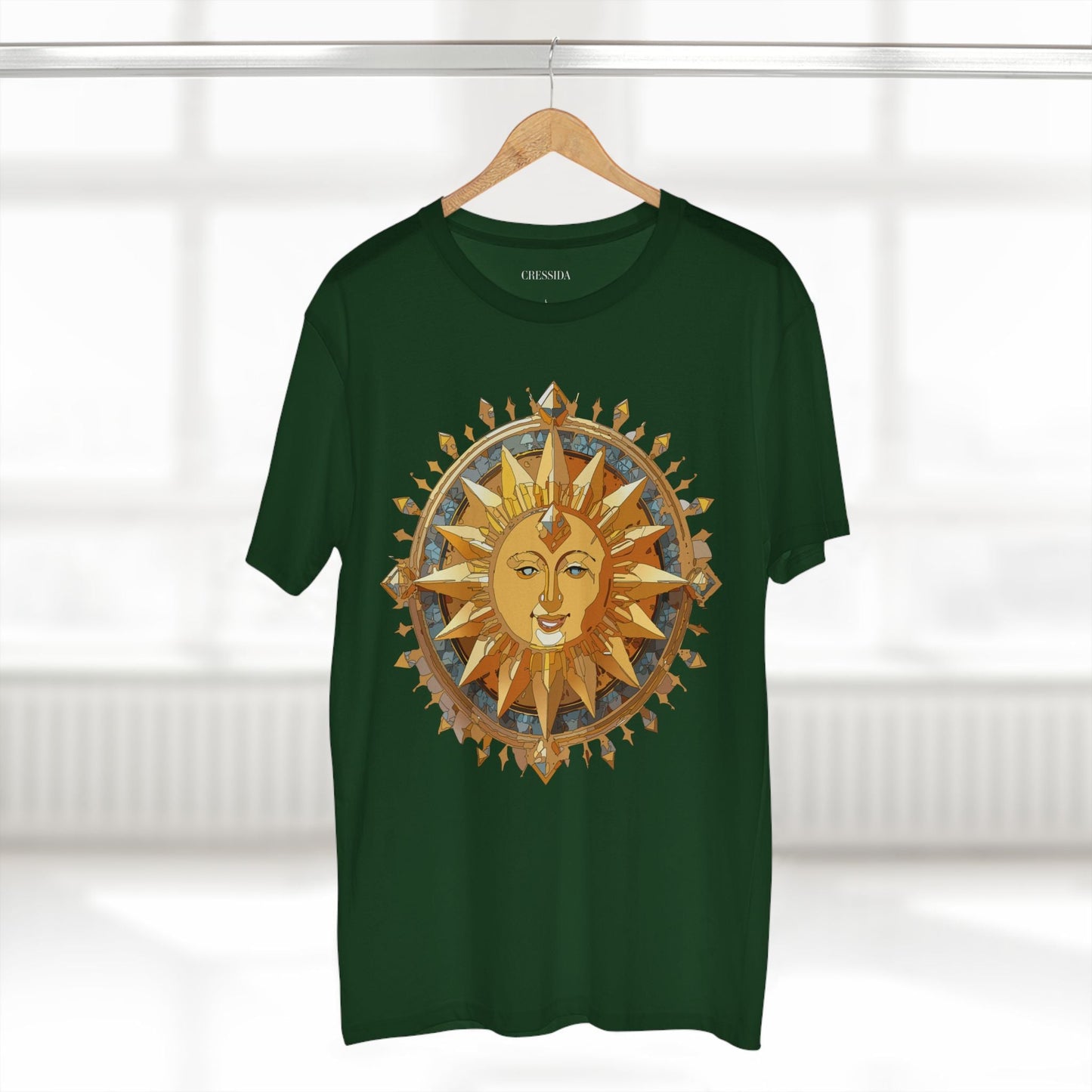 Gold Sun Graphic Unisex 100 Cotton T-Shirt with Golden Art Design 16