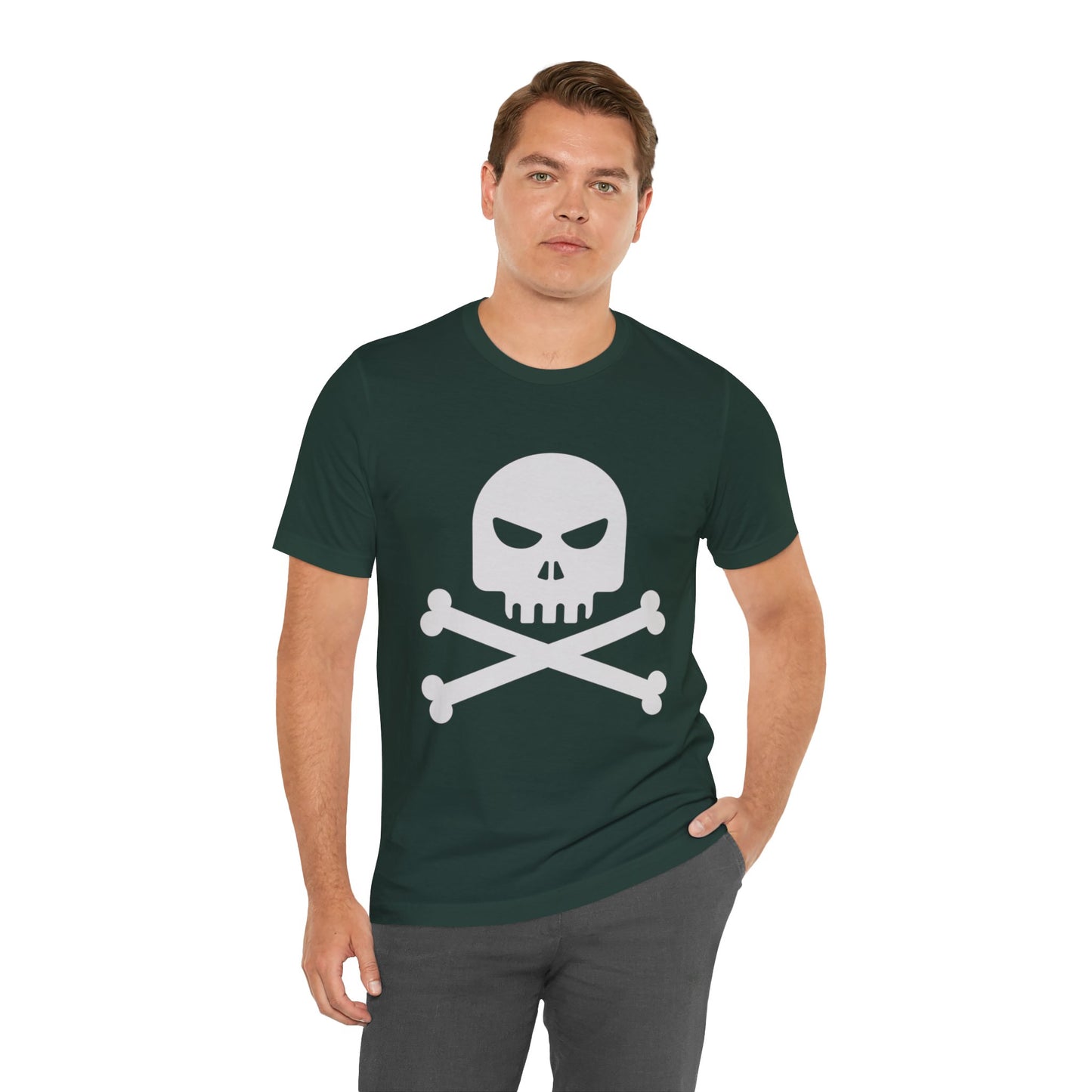 Unisex Cotton Tee Shirt with Skull