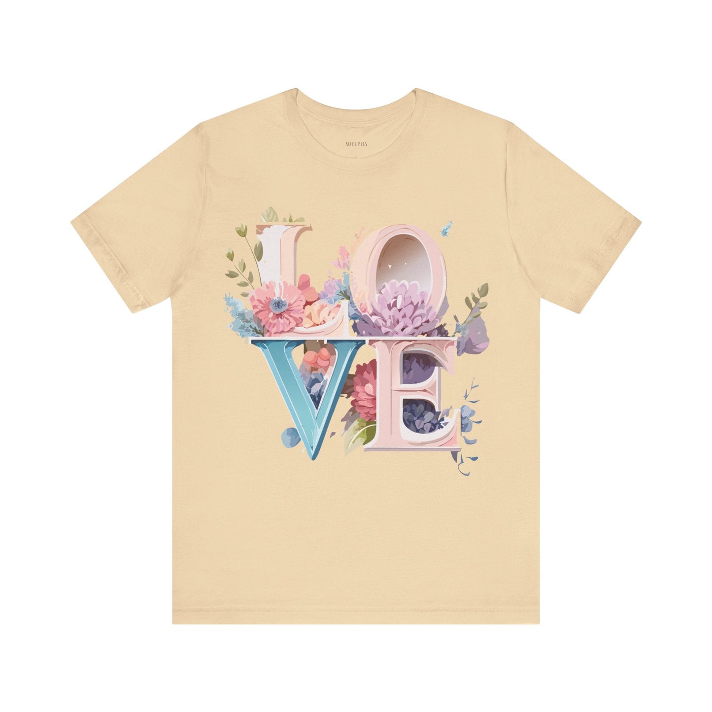 Valentine Day Graphic Unisex 100 Cotton Vintage Artwork with Love and Flower Design Tee 43