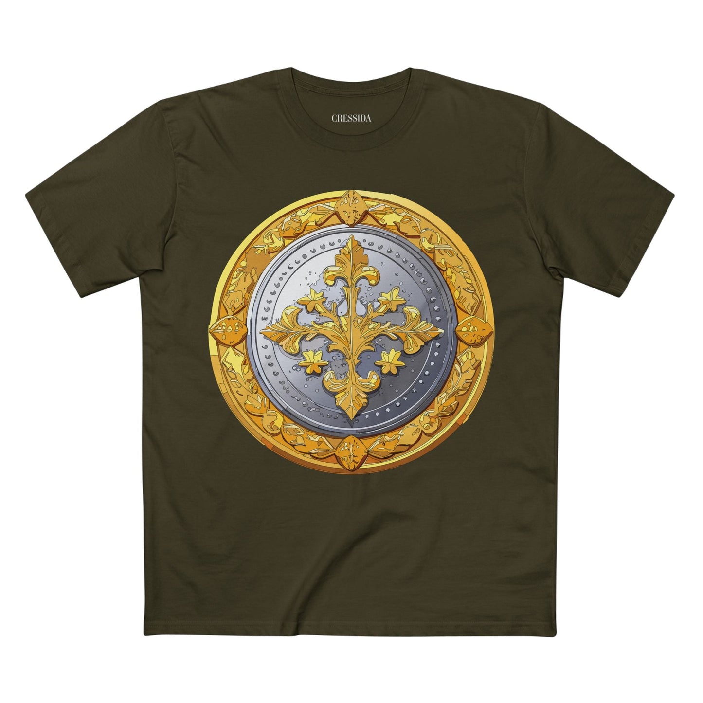 Antique Gold Coin Graphic Design T-Shirt Unisex 100 Cotton With Golden Print Artwork Tee 21