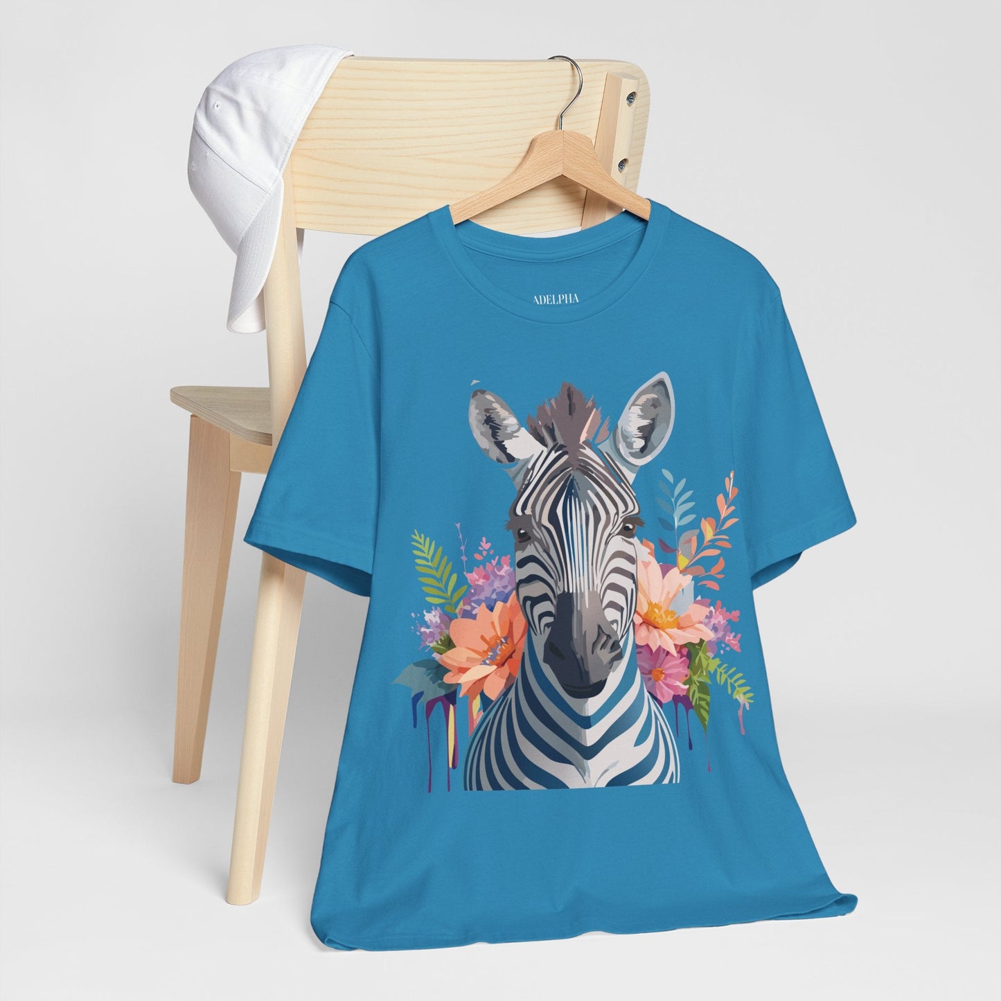 Zebra Graphic Unisex 100 Cotton Vintage Animal Art T-Shirt 1