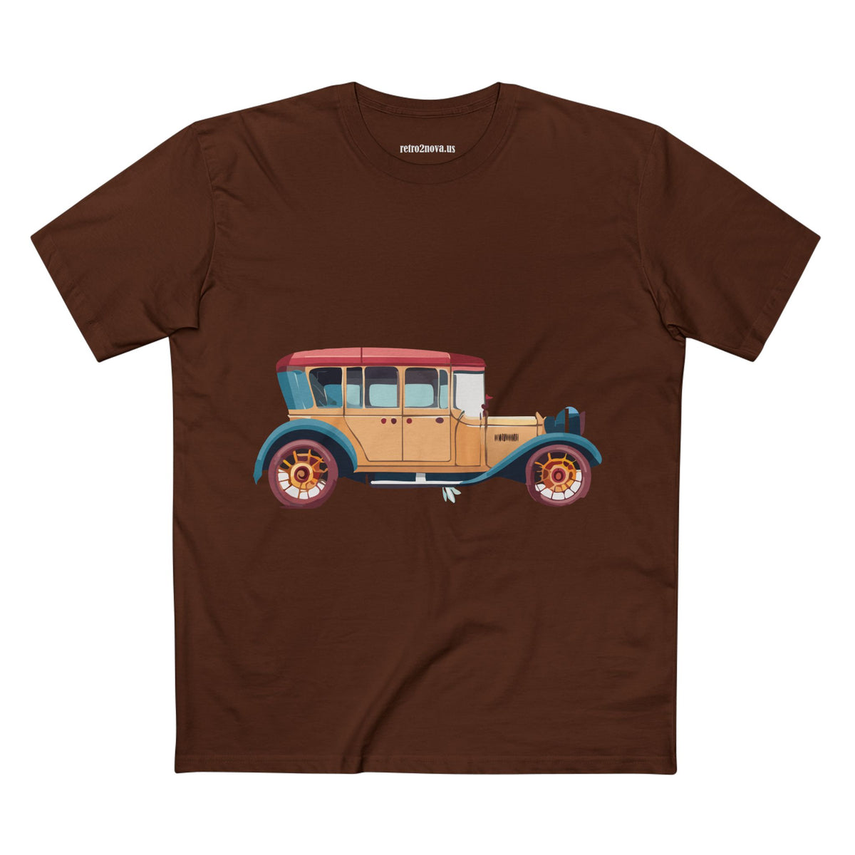 Retro Car Vintage Graphic Tee Staple Unisex 100 Cotton Tee Shirt - RC-5