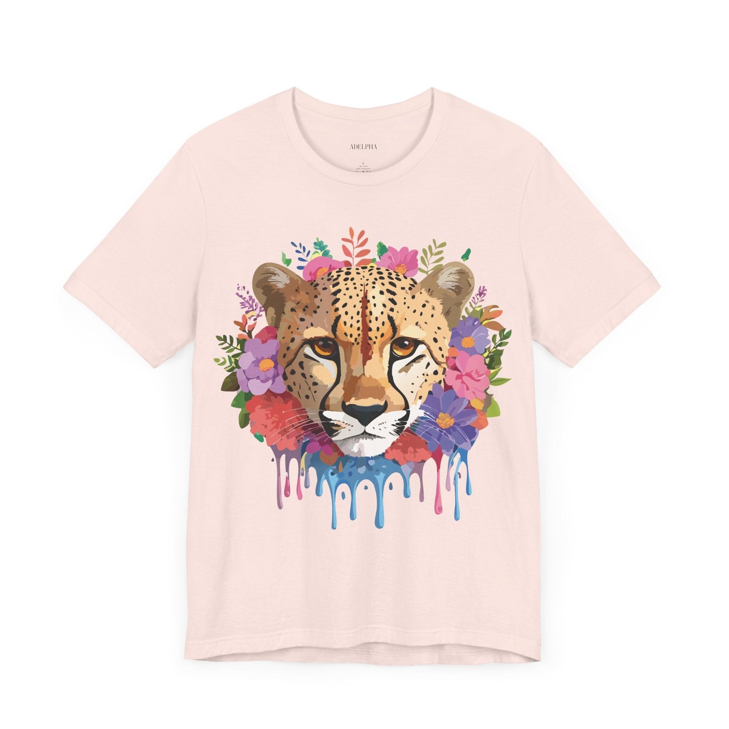 Adelpha Cheetah Graphic Tee Unisex Short Sleeve Art Shirt Original Artwork