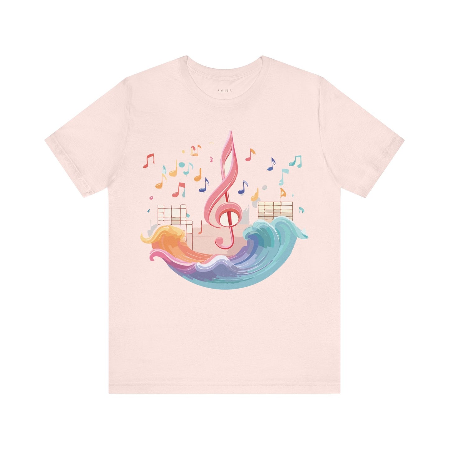 Music Graphic Unisex 100 Cotton Vintage Art with Musical Elements Tee 30