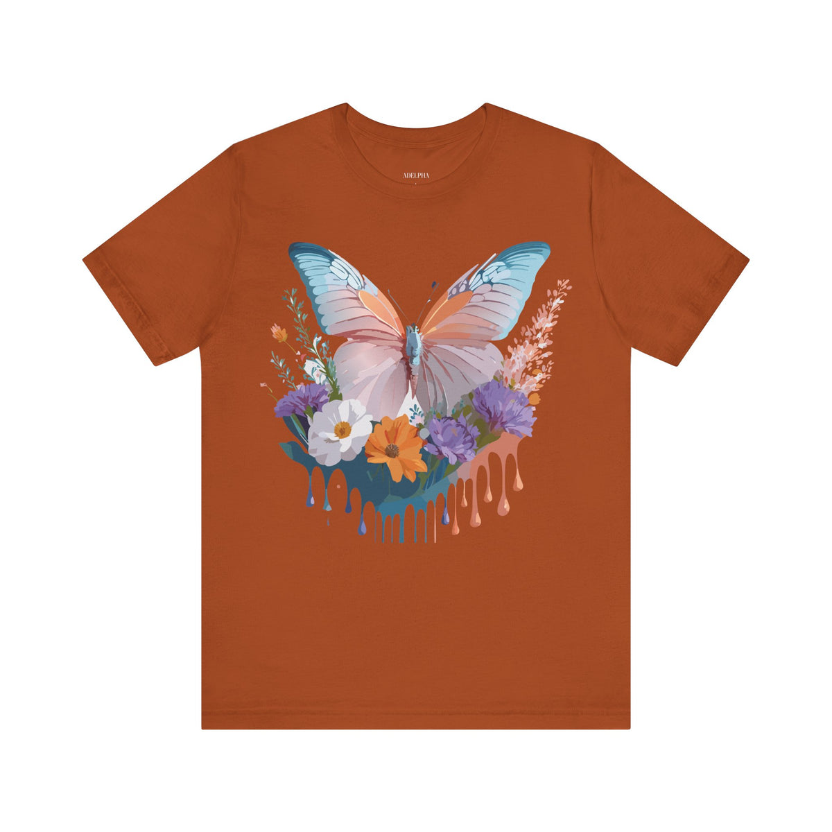 Butterfly Graphic Unisex Cotton Bella+Canvas Tee with Art Design n12