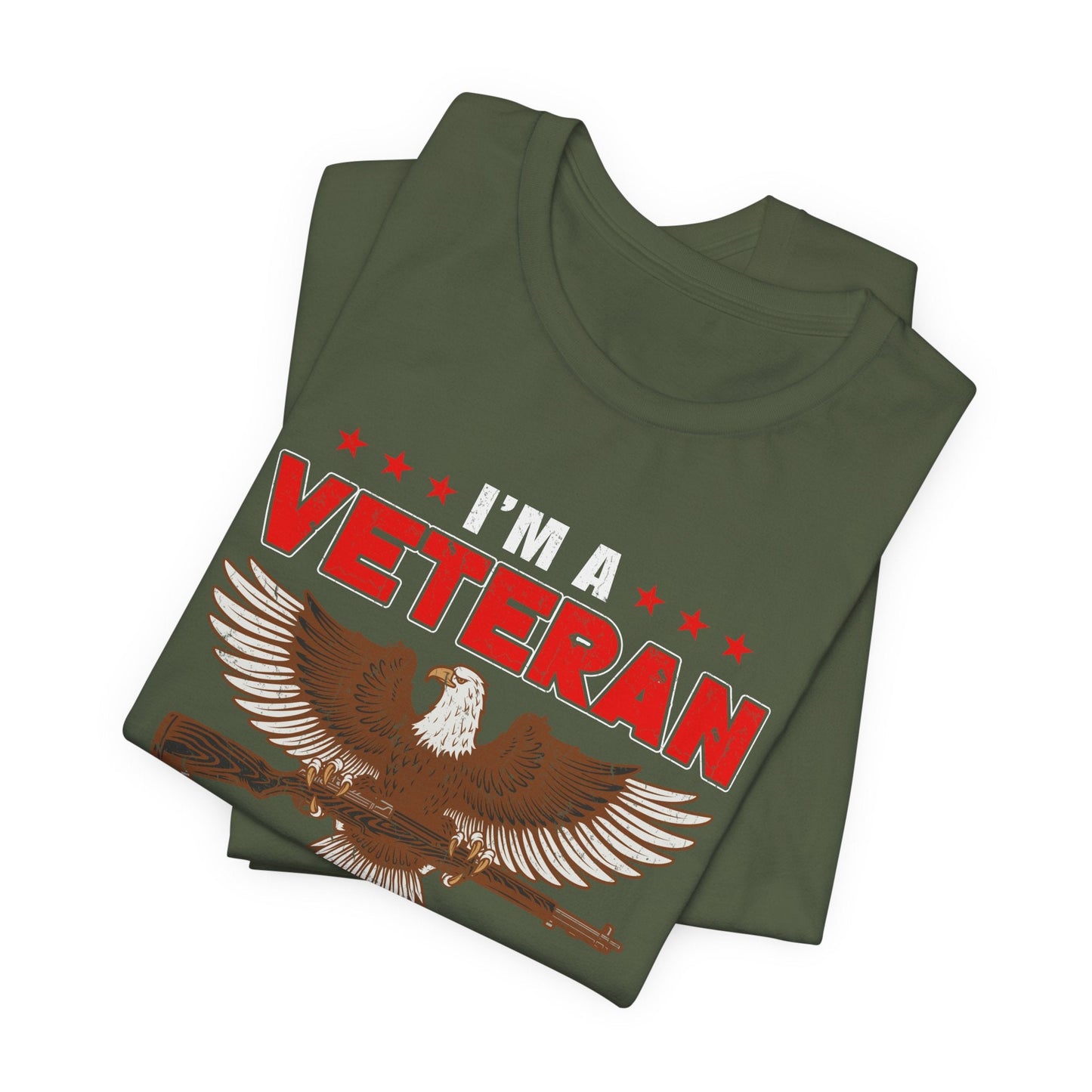Army Veteran Patriotic Graphic Design Unisex Cotton T-Shirt v35