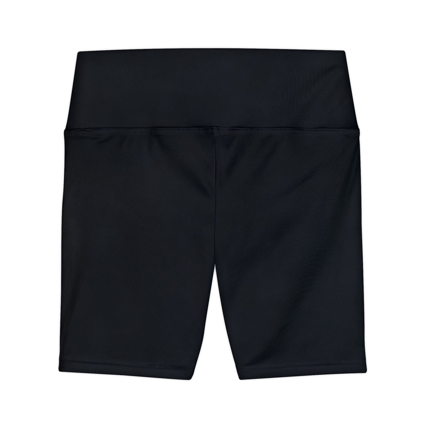 True Black High-Waist Women's Workout Shorts – Biker Bike Shorts for Gym, Running & Yoga