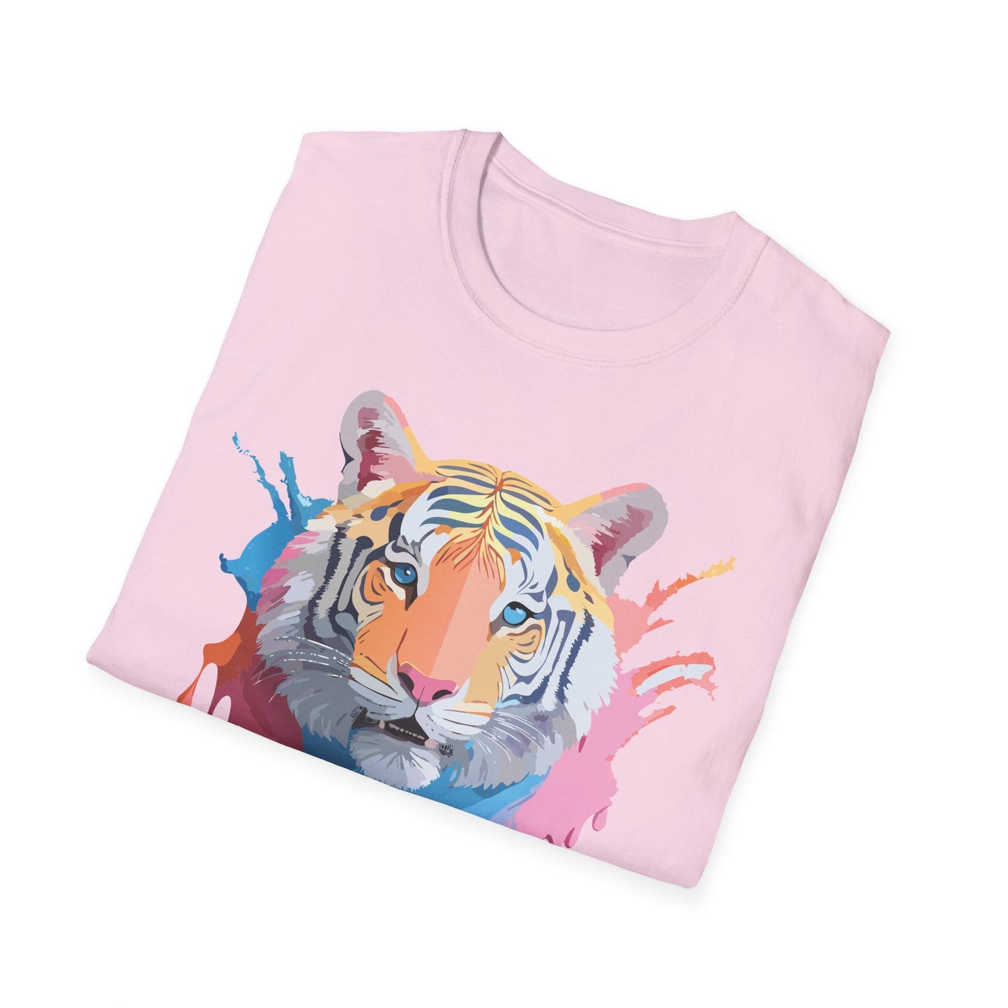 Tiger Print Unisex Softstyle T Shirt Gildan 64000 Comfort Tee