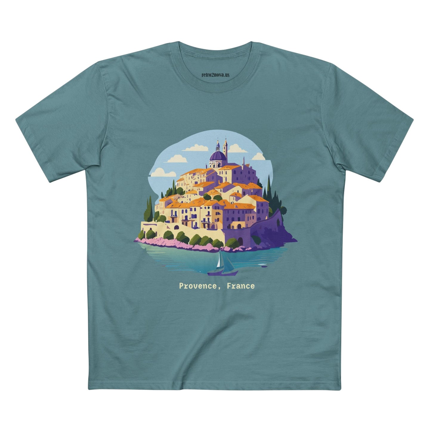 Travel Shirt Provence Tourist Unisex Premium Cotton Tee With Original Art Design Retro2Nova