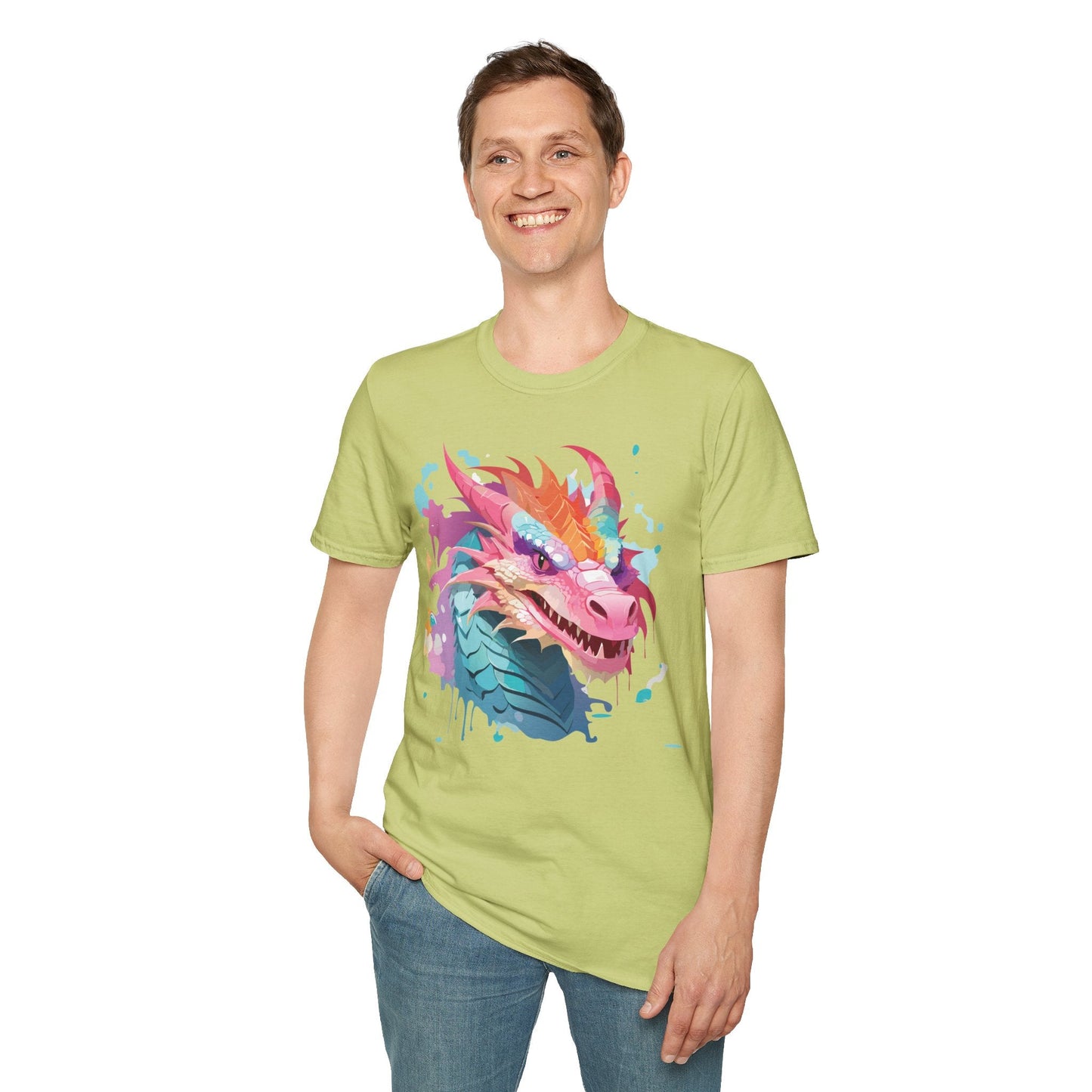 Dragon T Shirt Unisex Dragon Graphic Tee Softstyle 64000 Lightweight Comfort Durable Breathable