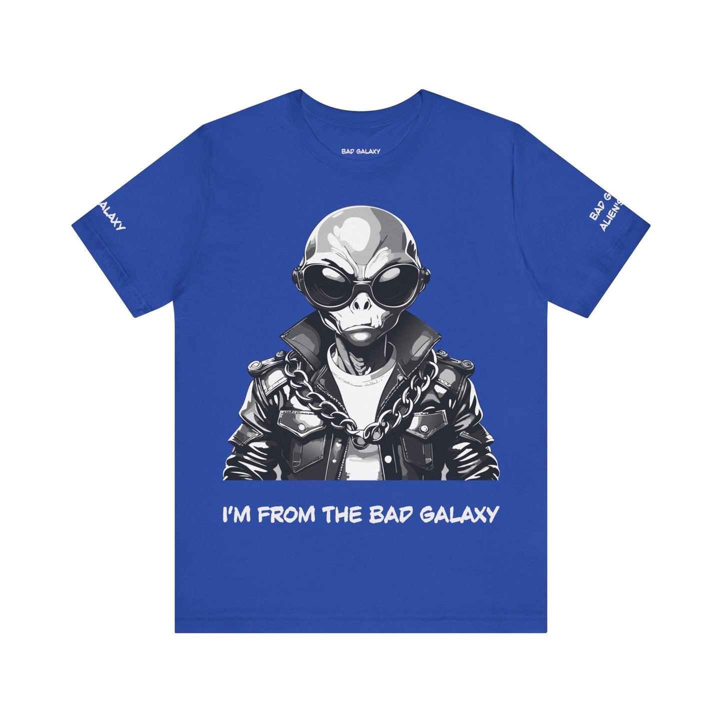 Tee Shirt With Alien From Bad Galaxy 100 Percent Cotton Made To Order Eco Friendly Inks Tee