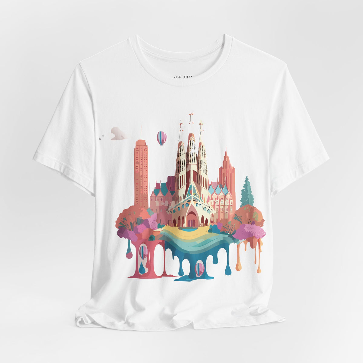 Graphic Unisex Cotton Bella+Canvas Tee Shirt with Barcelona