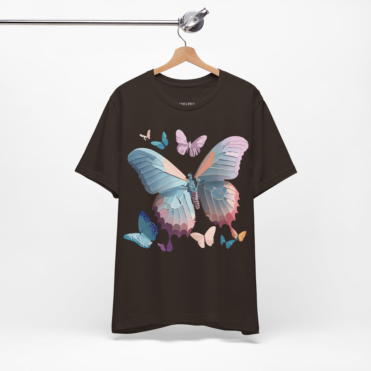 Butterfly Graphic Unisex Cotton Bella+Canvas Tee with Art Design n58