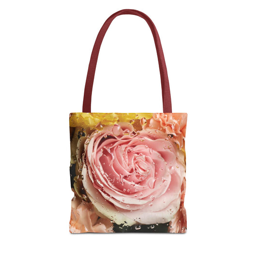 Bolsa de lona con estampados florales 