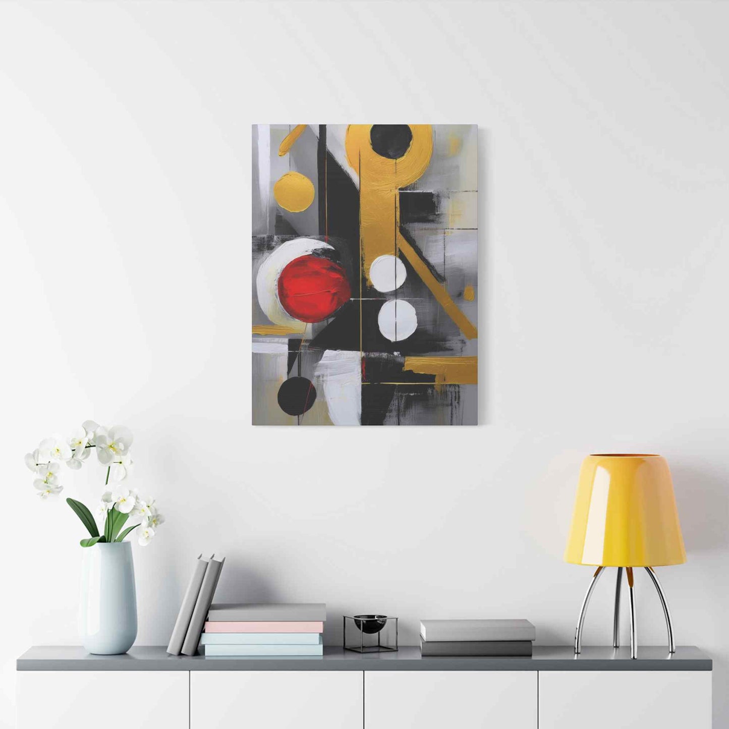 Red Abstract Painting Print Canvas 20x24,20x30,24x30, 24x32,24x36,30x40, 32x48,36x48,40x60 Pine-Wood Inner Frame ABS-24