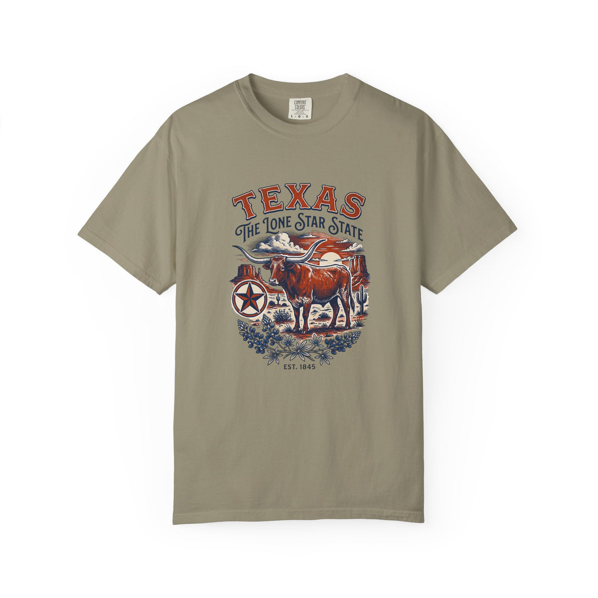 Texas State Vintage Travel Tourist Graphic Tee Unisex 100 Cotton Comfort Colors T-Shirt