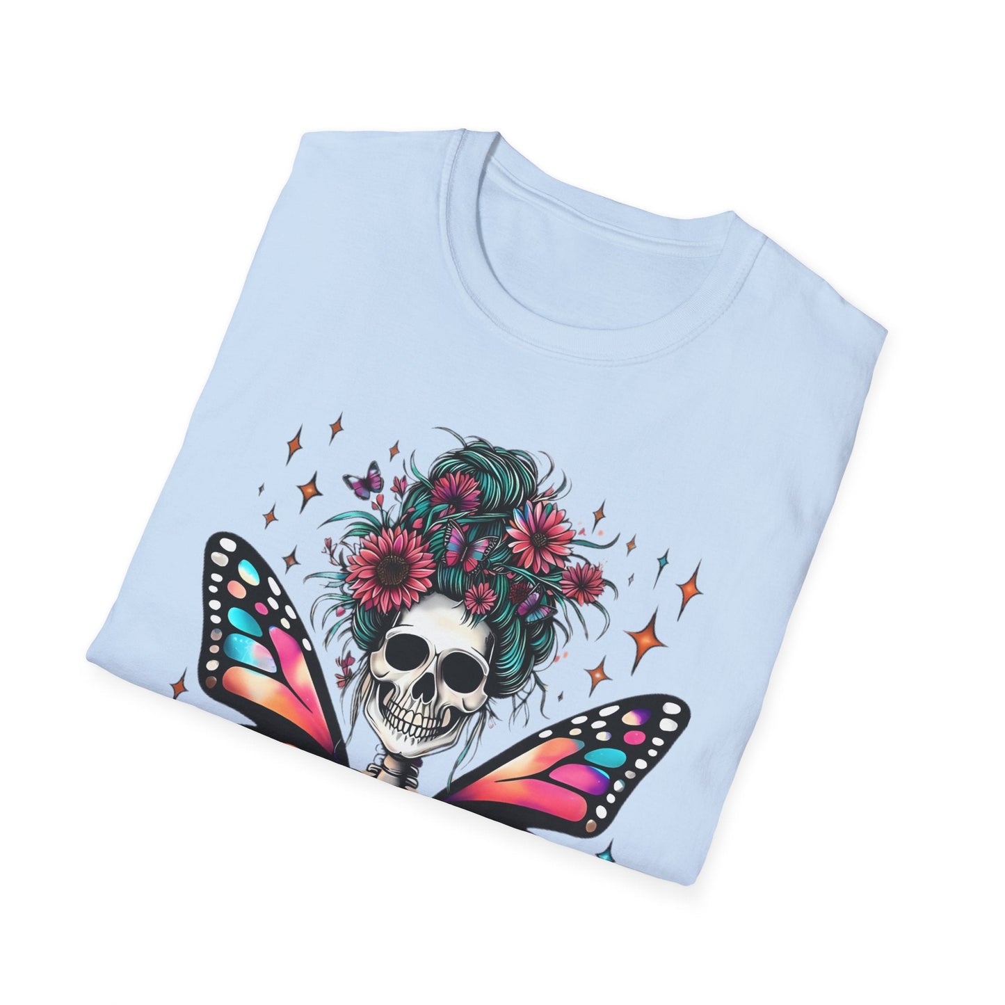 Unisex Skull Graphic Tee Shirt Short Sleeve Skeleton Gildan Softstyle 64000 100 Ring Spun Cotton