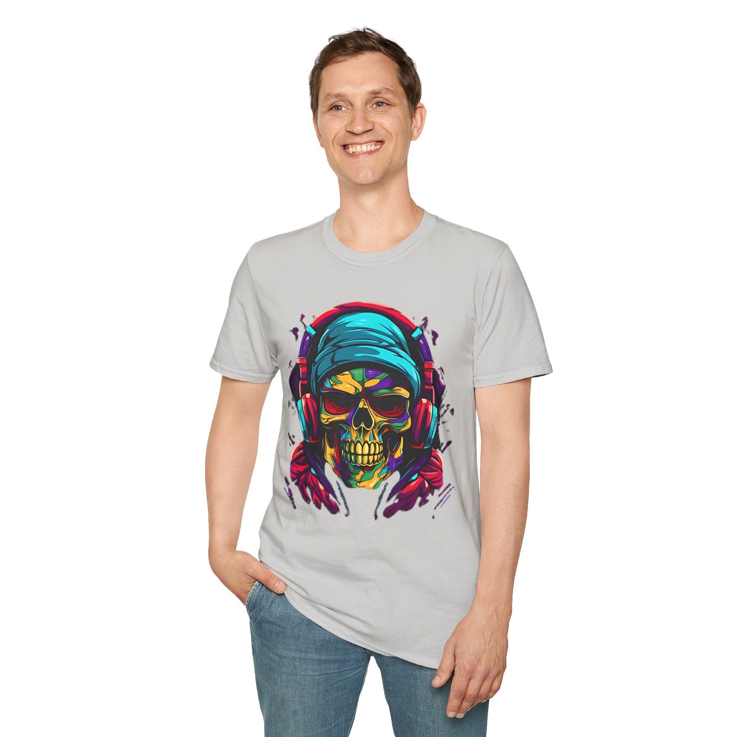 Skull T Shirt Unisex Skeleton Design Gildan Softstyle Cotton Tee for Men Women Durable