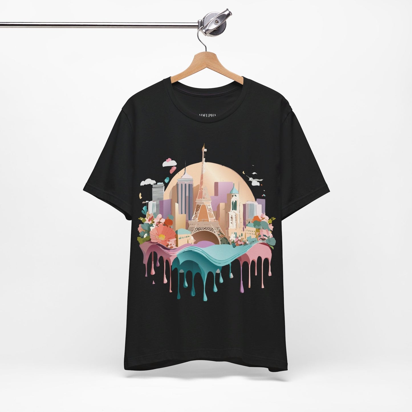 Adelpha Paris Graphic Tee Unisex Short Sleeve Shirt With Vintage Art Design Apparel