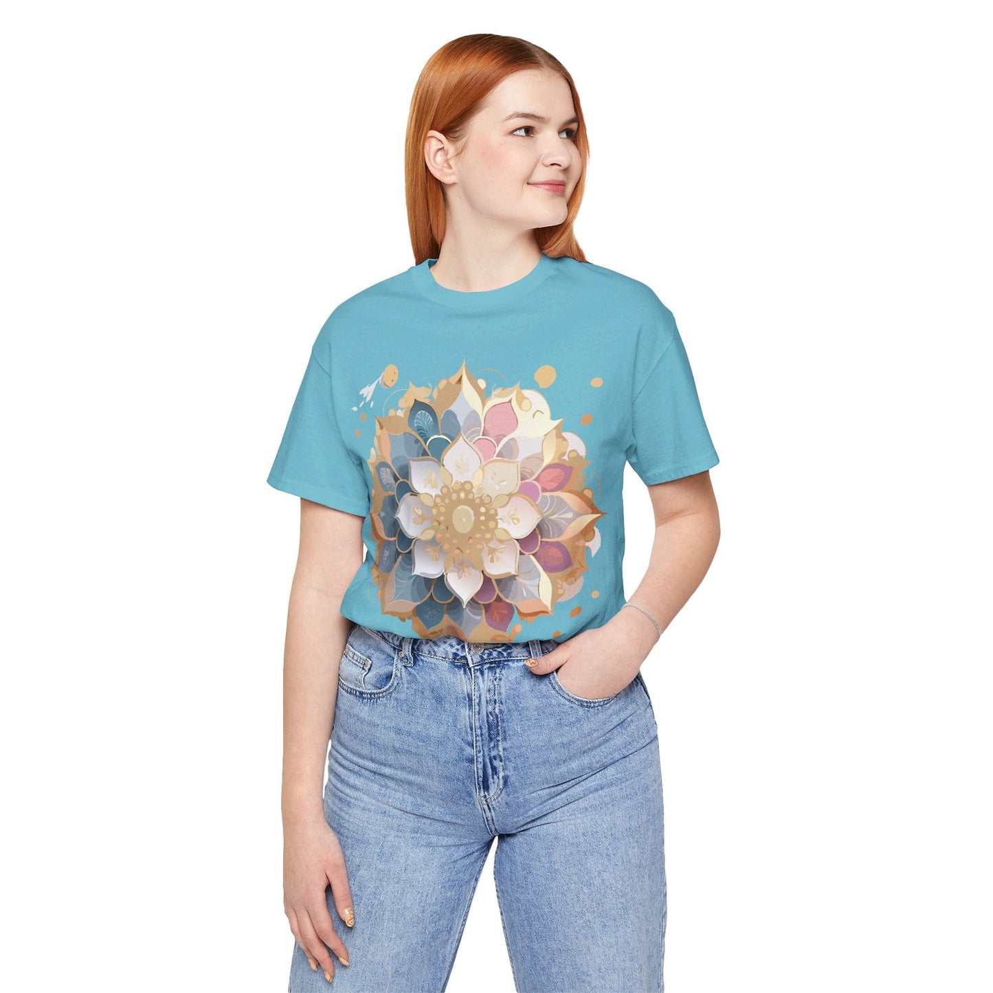 Mandala Graphic Tee For Men And Women By Adelpha Unisex Short Sleeve Art Design Shirt