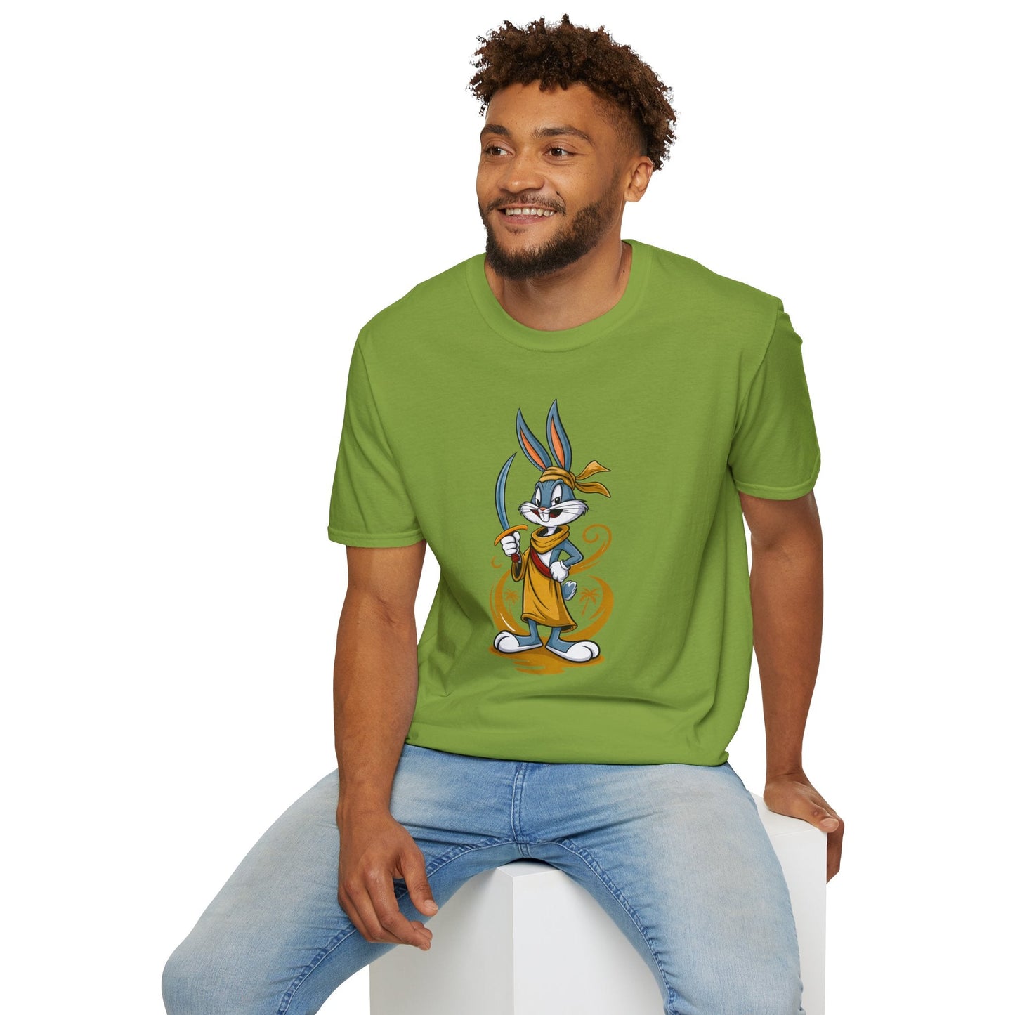 Bugs Bunny T Shirt Unisex Short Sleeve Cartoon Graphic Animation Gildan Softstyle 64000