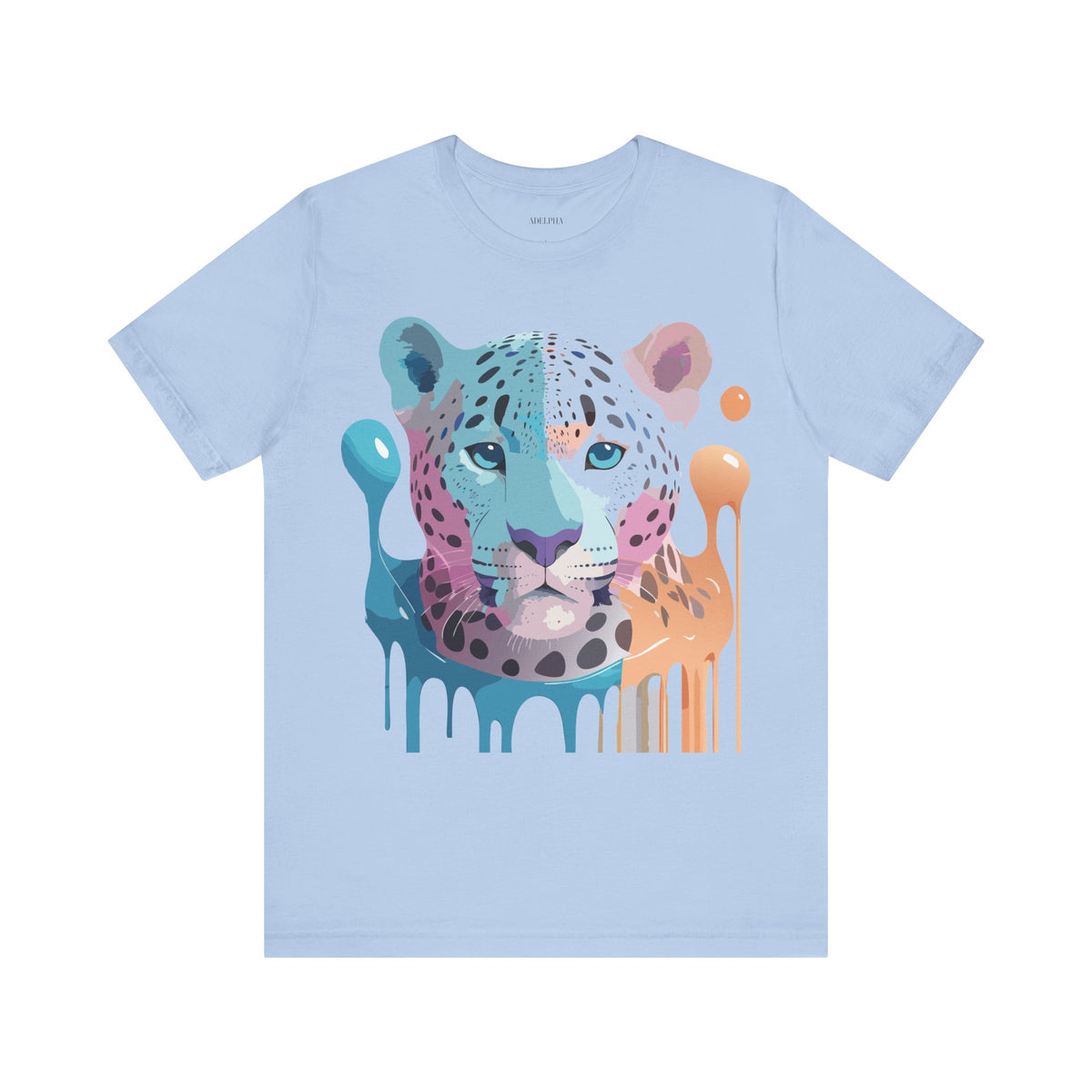 Cheetah Graphic Unisex Cotton Bella+Canvas Tee with Art Animal Design e4