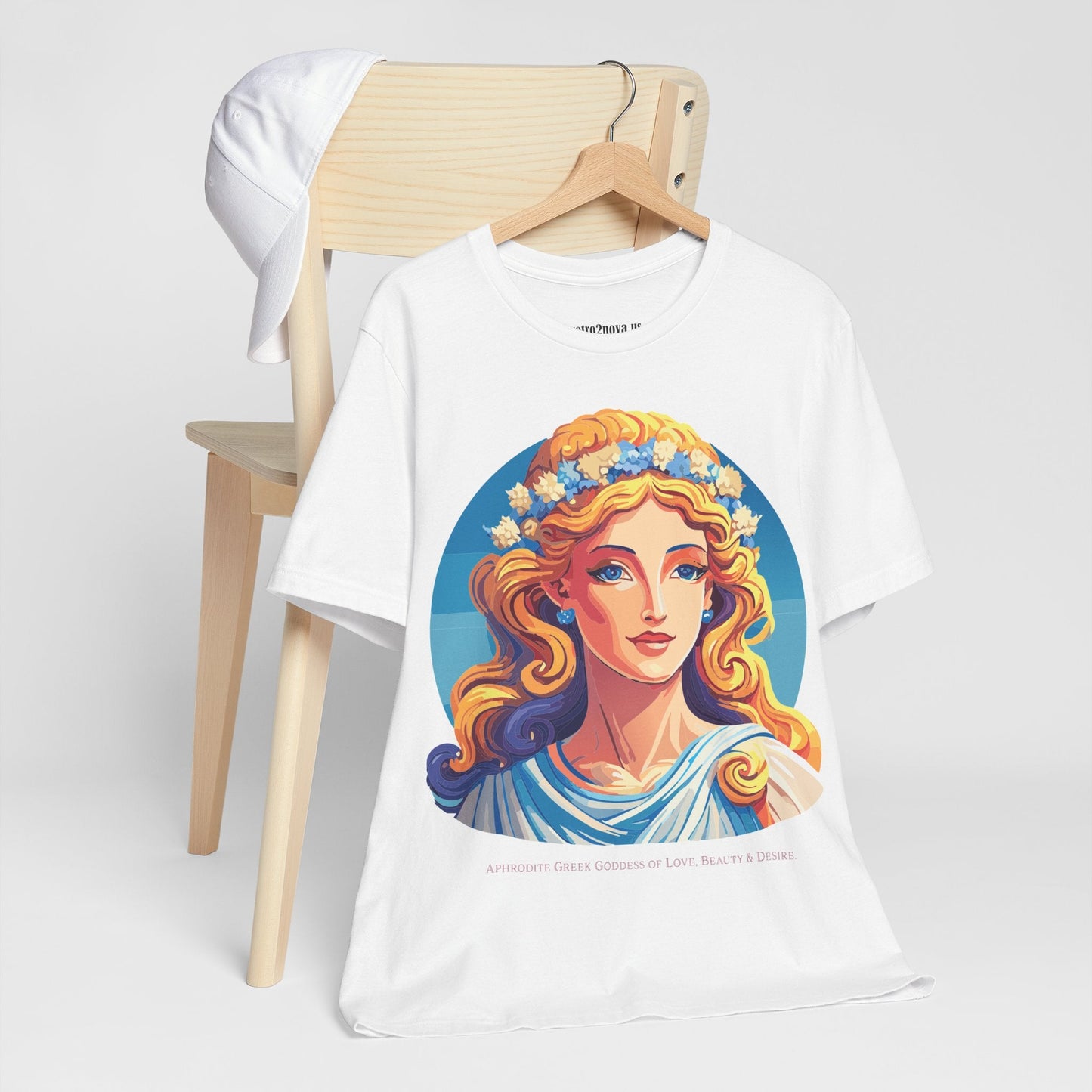Goddess Aphrodite Unisex Graphic Cotton T Shirt with Retro2Nova Artwork Design Edition