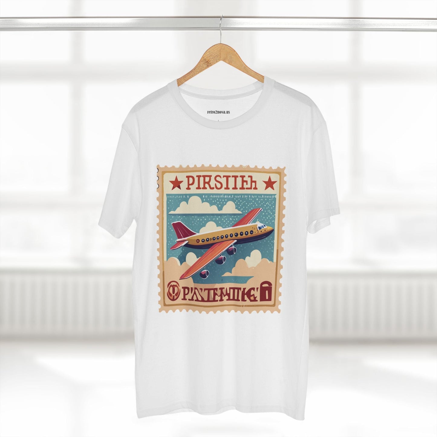 Postage Stamp Shirt Unisex Premium Cotton Tee PS44 Original Art Design Retro Collection